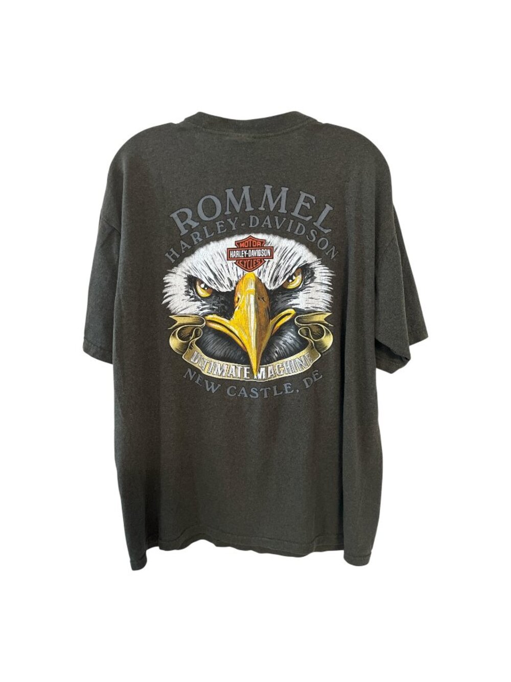 Harley Davidson Rommel New Castle DE Eagle T Shirt Large 2012 USA